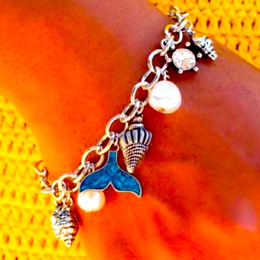 🧜🏻‍♀️🐚🧜🏼‍♂️BEACH PLEASE❗️PAPARAZZI “MERMAID FOR EACH OTHER” BLUE BRACELET❗️🧜🏻‍♀️ - Picture 4 of 4